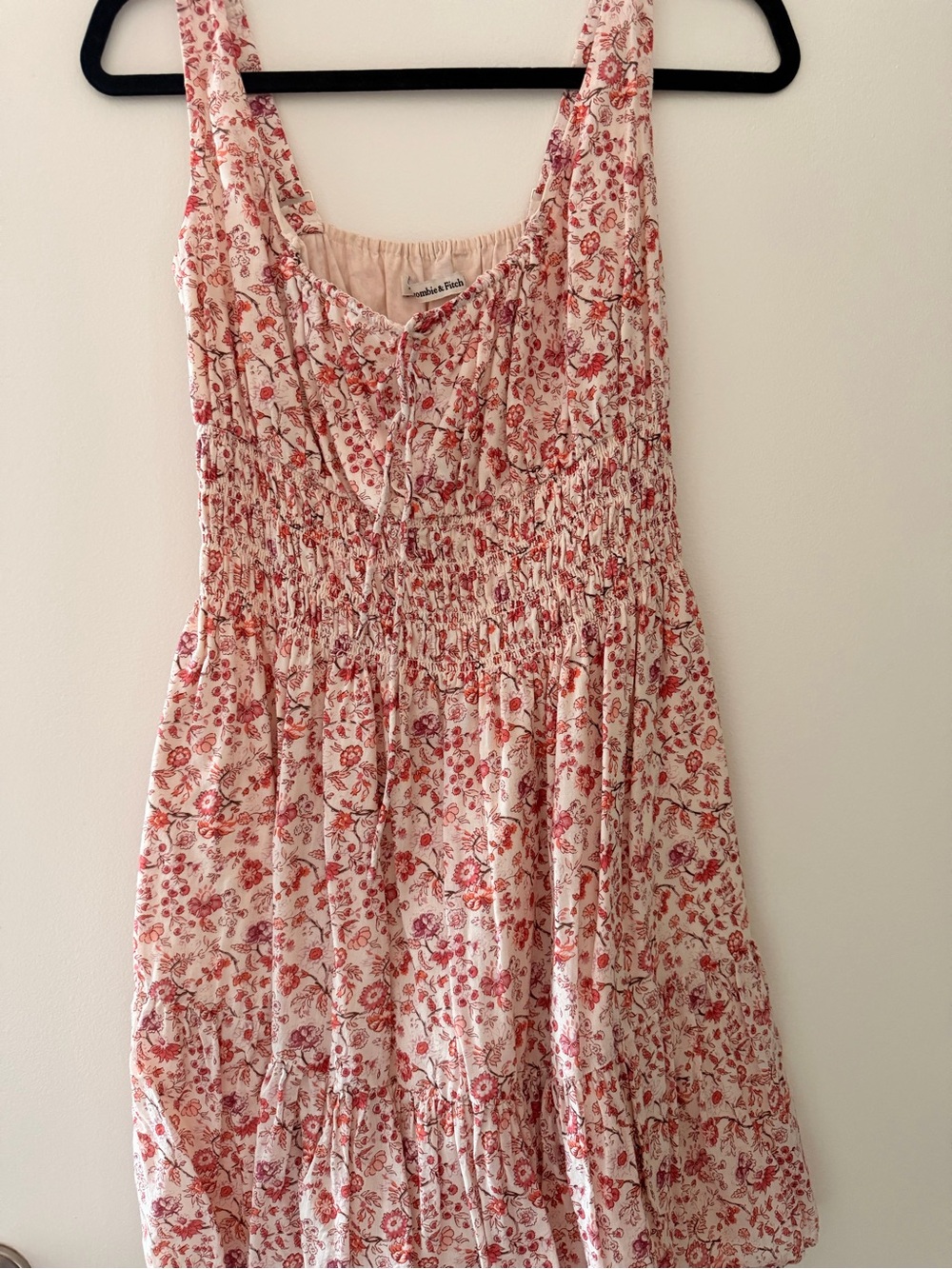 Abercrombie Pink Floral Smocked Mini Dress